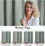 H.VERSAILTEX Linen Blackout Curtains 108 Inches Long 100% Blackout Thermal - Image 5
