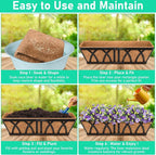 Riare 4 Pack 36 Inch Rectangle Coconut Liners - Image 4