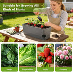 4 Pack Self Watering Pots for Indoor Plants 17 Inches Window Boxes Planters - Image 7