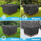 Velway Patio Furniture Cover Outdoor, Waterproof Square Patio Table Chair Sofa - Image 6