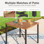 PHI VILLA 5 pcs Outdoor Bar Set, Outdoor Swivel Bar Stool - Image 6
