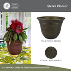 The HC Companies Sierra Round Self-Watering Pot - Image 2