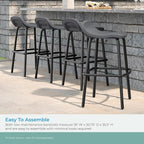Suncast Outdoor Modern Resin Patio Bar Stools - Image 7