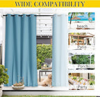 NICETOWN 2 Panels Gazebo Curtains Outdoor Waterproof & Windproof, Top and - Image 6
