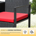 Devoko Patio Conversation Sets Outdoor Loveseat - Image 7