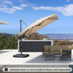 PURPLE LEAF 8.8' X 8.8' Left-right Tilt Patio Umbrella Outdoor Cantilever - Image 2