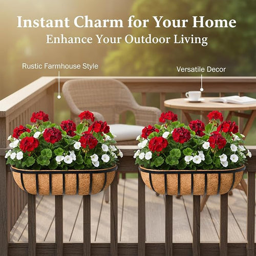 24“ Window Box Railing Planter - Image 2