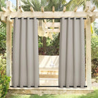 NICETOWN 2 Panels Gazebo Curtains Outdoor Waterproof & Windproof, Top and - Image 2