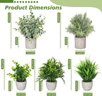 Fake Plants, Eucalyptus Greenery Plastic Fake Green Grass Plants - Image 4