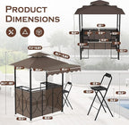 Grepatio 3 Piece Patio Bar and Grill Set, Grill Gazebo - Image 9