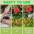 4-Pack Terracotta Self-Watering Spikes | Eco-Friendly Iron-Rich Clay Olla - Image 5