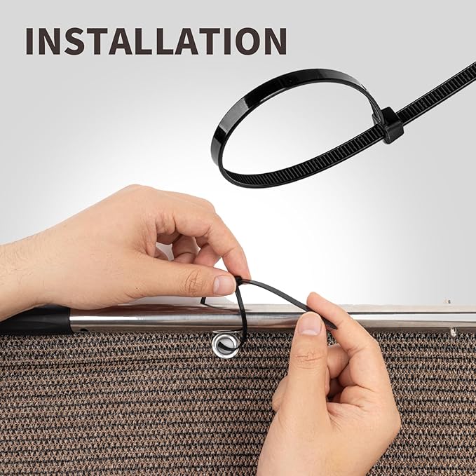 LOVE STORY Custom Size 3'x3' Brown Balcony Privacy Screen, UV Block Privacy - Image 7
