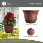 The HC Companies Sierra Round Self-Watering Pot - Image 3