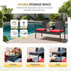 Devoko Patio Conversation Sets Outdoor Loveseat - Image 3