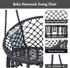 ANOW Hanging Swing Chair with Stand Included, Heavy Duty Hammock Chair with - Image 3