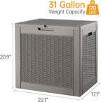 Outdoor Storage Box, Resin Deck Boxes Indoor and outdoor, Waterproof Storage - Image 2