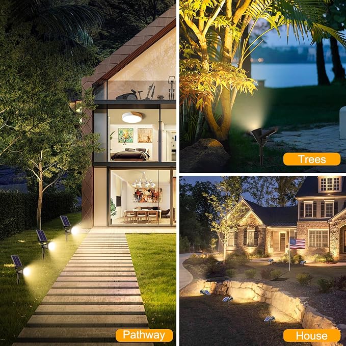 Solar Lights Outdoor Waterproof, 36 LEDs Adjustable Solar Spot Lights Outdoor - Image 5