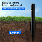 8 Pack Reinforced Ground Stakes, 0.83" x 8.27" Solar Lights Spikes, ABS Plastic - Image 6