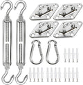YOFIT 40 Pcs Shade Sail Hardware Kit, 5 Inch Outdoor Sun Sail Accessories by yofit