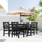 HDPE Dining Table Set for 4, 5-Piece Outdoor Table and Chairs Include 4 Dining - Image 6