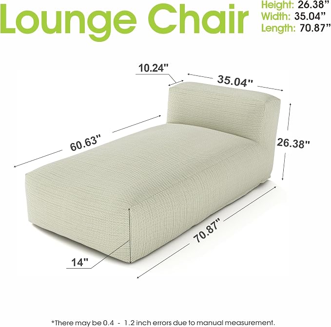 Outdoor Bean Bed Chair Sun Lounger, Outdoor Couch Sofa - Image 2