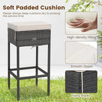 Tangkula 5 Piece Outdoor Rattan Bar Set, Patio Bar Furniture - Image 7