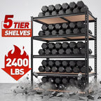 REIBII 2400LBS Storage Shelves 5 Tier Garage Shelving Heavy Duty, Adjustable - Image 5