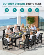 SERWALL Outdoor Dining Chairs Set of 4, All-Weather HDPE Patio Chair - Image 6