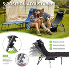 FUNDANGO Chaise Lounge Chair Outdoor, 5-Position Folding Tanning Chair - Image 7