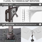 10 X 13 FT Cantilever Outdoor Patio Umbrella - Image 5