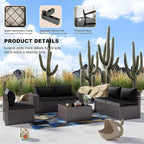 Kullavik 13PCS Outdoor Patio Furniture Set - Image 7