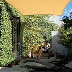 Eden's Decor Straight Flat-Edged Sun Shade Sail Rectangular 5' x 8' Wheat - Image 7