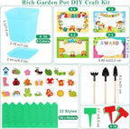 Elcoho 36 Set Garden Plastic Pot Craft Kit Plant Spring Craft Kits - Image 2