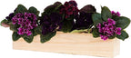 20" Rectangular Rustic Wood Planter - Image 4