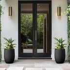 Kante 16.5 Inch Tall Concrete Planter, Large Indoor Outdoor Plant Pot - Image 5