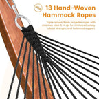 Lazy Daze Hammocks 10.5 FT Double 2 Person Caribbean Rope Hammock, Hand Woven - Image 4