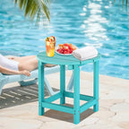 LZRS Round Adirondack Patio Side Table End Table, Outdoor Side Tables - Image 2