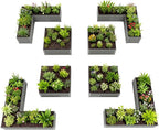 A ANLEOLIFE Set of 8, 18 Inch Tall Quartz Grey Raised Garden Beds Kit, L-Shaped by AAnleolife
