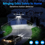 Energetic Solar Outdoor Lights, 1800LM 192 LED Security Motion Sensor Outdoor - Image 2