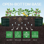 Gardmax Galvanized Raised Garden Bed, Lightweight Planter Boxes Outdoor - Image 2