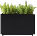 Outdoor Metal Planter Box 26Wx10Dx16H, Large Rectangular Trough Planters by Foresland-MetalPlanter