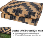 SAND MINE Reversible Mats, Plastic Straw Rug, Modern Area Rug, Large Floor Mat - Image 3