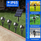 T-SUNUS Solar Christmas Spotlight Outdoor Warm White 3000K, 4-in-1 Spot Lights - Image 5
