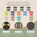 WestinTrends Dylan Adirondack Round Outdoor Side Table, Dark Brown - Image 6