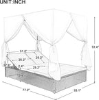 Patio Chaise Lounge, PE Rattan Outdoor Patio Wicker Sunbed Daybed - Image 7