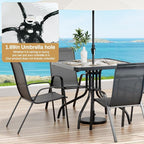 Arlopu 5 Piece Outdoor Patio Dining Set, Porch Furniture - Image 6