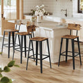 VASAGLE Set of 4 Bar Stools, Bar Height Stools, 29.1 Inches Tall Barstools by VASAGLEbySONGMICSHOME