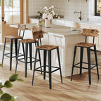 VASAGLE Set of 4 Bar Stools, Bar Height Stools, 29.1 Inches Tall Barstools by VASAGLEbySONGMICSHOME
