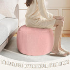 Round Stuffed Pouf Ottoman for Foot Rest, A Round Modern Foam Filled Poufs - Image 5