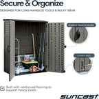 Suncast Outdoor Storage Cabinet Waterproof Resin Vertical Outdoor Storage Shed - Image 6